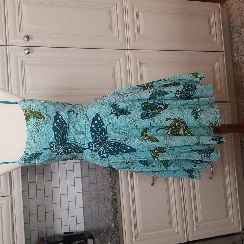 Cotton A Line Spaghetti Strap Dress